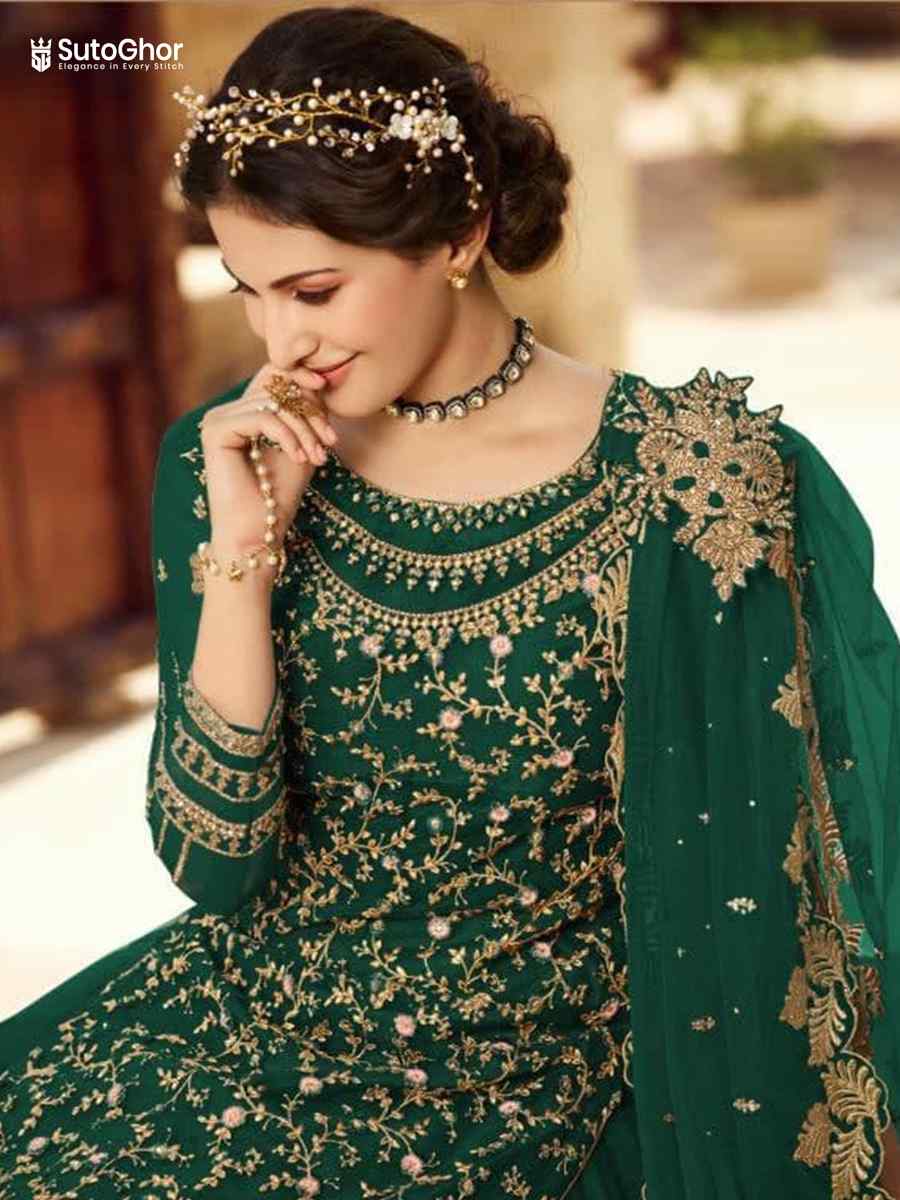 Georgeette Designer secuence Embroidery Salwar kameez